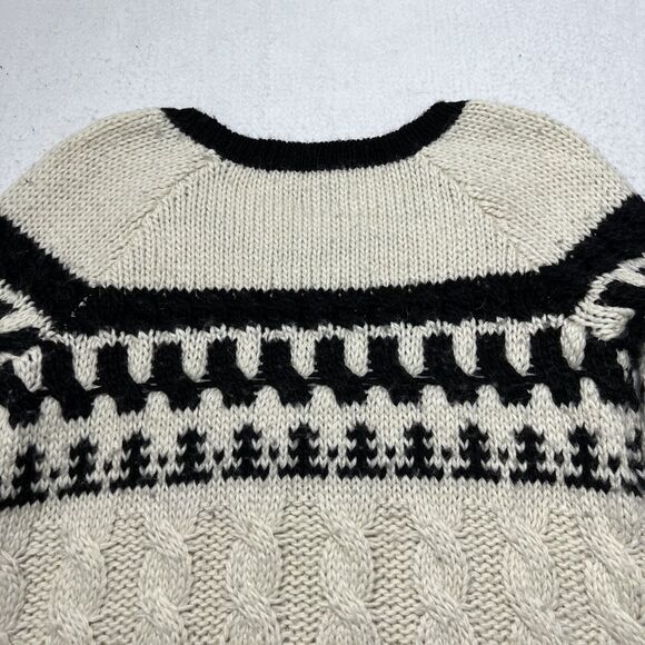 American Eagle Outfitters Women's Small Wool Blend Chunky Knit Striped Sweater - Picture 11 of 12